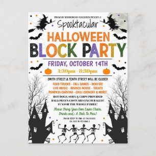 Invitation du parti Halloween Neighborhood Block