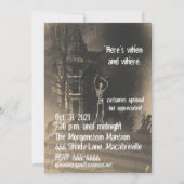 Invitation du parti Halloween, squelette avec viol (Dos)