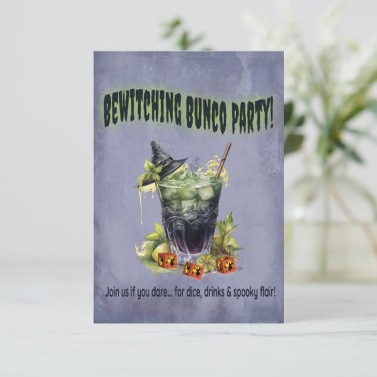 Invitation du parti Halloween Witches Bunco (Debout devant)