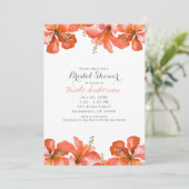 Invitation du parti hawaïen Tropical Orange Hibisc (Debout devant)