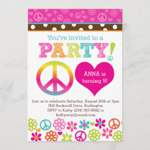 Invitation du parti Hippie Peace and Love
