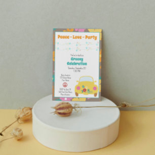 Invitation du parti Hippie Retro