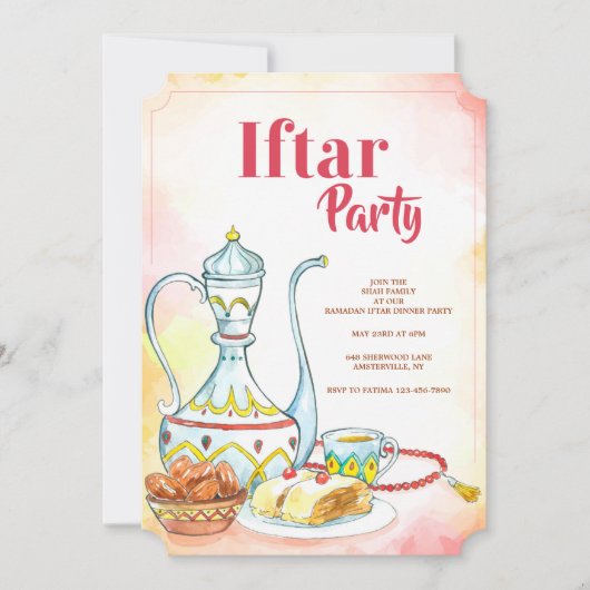 Invitation Du Parti Iftar (Devant)