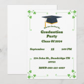 Invitation du Parti Irlandais de Graduation (Devant / Derrière)