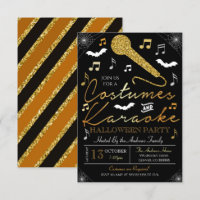 Invitation du parti Karaoke Halloween