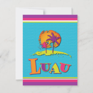 Invitation du parti Luau ::4.25 cm x 5.5 cm
