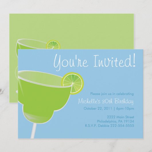 Invitation du parti Margarita (Devant / Derrière)