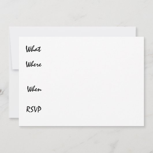 Invitation du parti Masquerade (Dos)