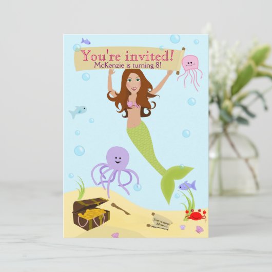 Invitation du parti Mermaid (Debout devant)