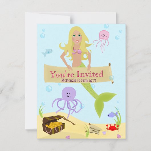 Invitation du parti Mermaid (Devant)