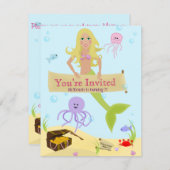 Invitation du parti Mermaid (Devant / Derrière)
