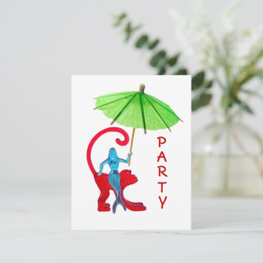 Invitation du parti Mermaid Monkey (Debout devant)