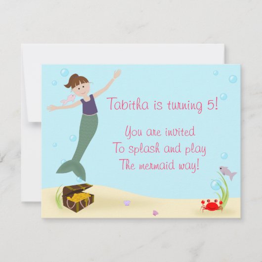 Invitation du parti Miss Mermaid (Devant)