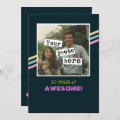 Invitation du parti Modèle photo de style rétro de (Devant / Derrière)