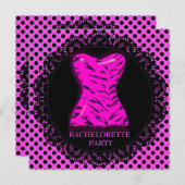 INVITATION DU PARTI MODERNE APINK POLKA DOT BACHEL (Devant / Derrière)