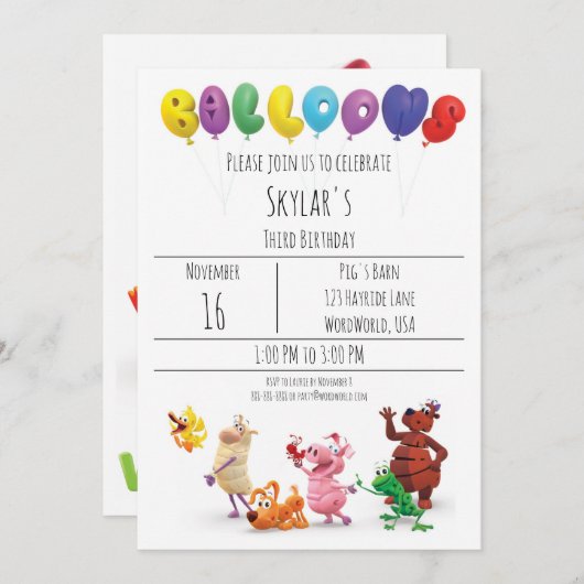 Invitation du Parti mondial (Devant / Derrière)