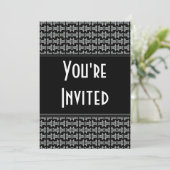 Invitation du Parti Motif noir blanc (Debout devant)