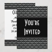 Invitation du Parti Motif noir blanc (Devant / Derrière)