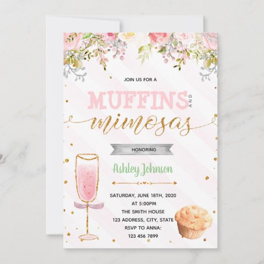 Invitation du parti Muffins et Mimosas (Devant)