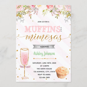 Invitation du parti Muffins et Mimosas