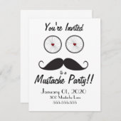 Invitation du parti Mustache (Devant / Derrière)