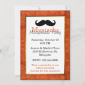 Invitation du parti Mustache Halloween (Devant)