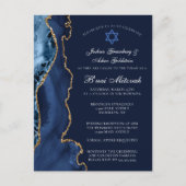 Invitation du parti Navy Blue Gold B'nai Mitzvah (Devant)