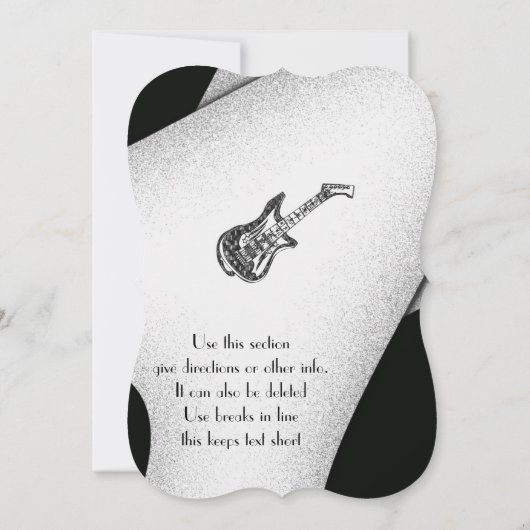 Invitation du parti noir et blanc (Dos)