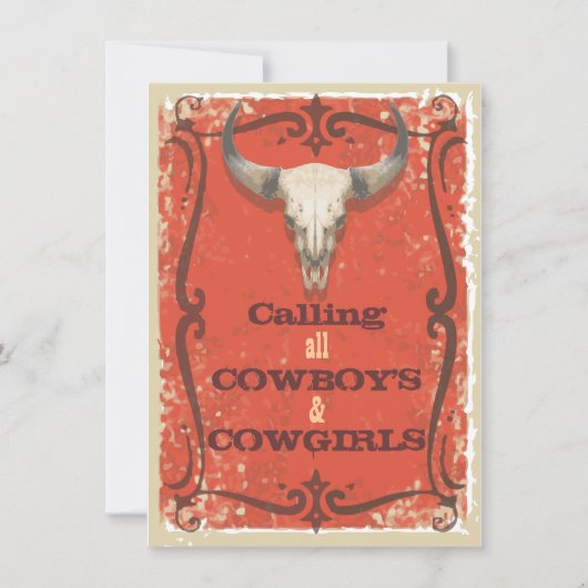 Invitation du parti occidental rustique (Devant)