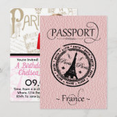 Invitation du Parti Passeport de France rose (Devant / Derrière)