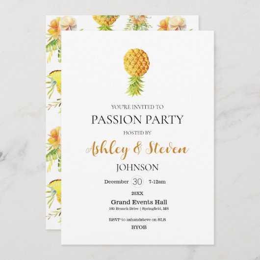 Invitation du parti Passion simpliste (Devant / Derrière)