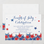 Invitation du parti Patriotic Stars 4 juillet (Devant / Derrière)