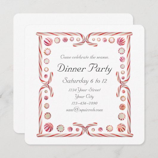 Invitation du parti Peppermint (Devant / Derrière)