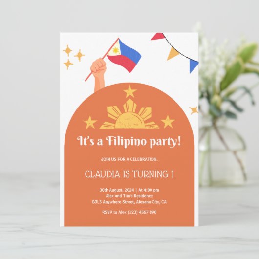 Invitation du parti philippin Anniversaire Dîner I (Debout devant)