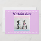 Invitation du parti Pingouin Cute (Devant)