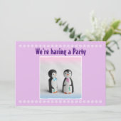 Invitation du parti Pingouin Cute (Debout devant)