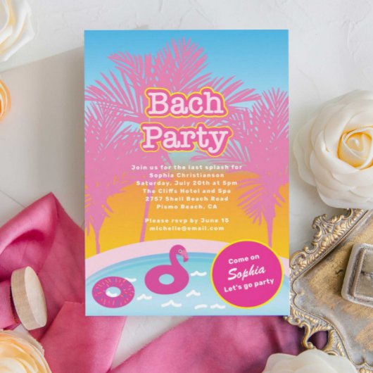Invitation du parti Pink Bach