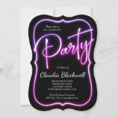 Invitation du parti Pink Neon (Devant)
