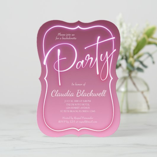 Invitation du parti Pink Neon (Debout devant)