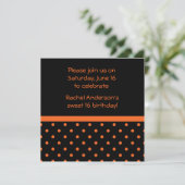 Invitation du Parti Pois noir avec orange (Debout devant)