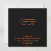 Invitation du Parti Pois noir avec orange (Dos)