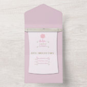 INVITATION DU PARTI PRINCESS ROSE (À l'intérieur)