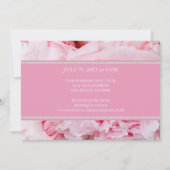 Invitation du parti Quinceañera à la mode rose flo (Dos)