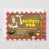 Invitation du parti Retro BBQ (Devant)