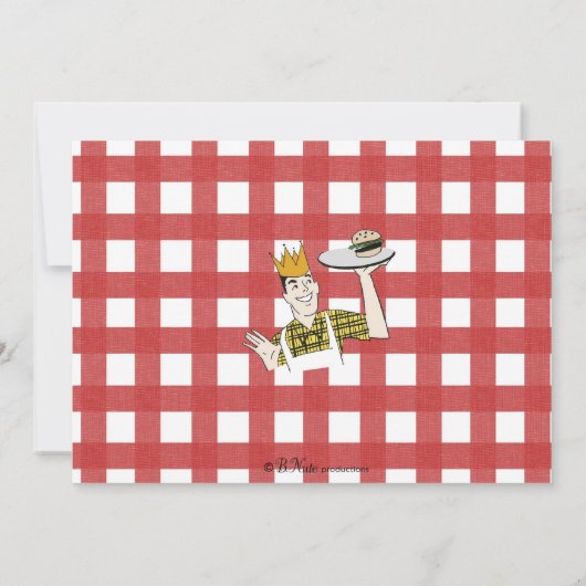 Invitation du parti Retro BBQ (Dos)