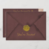 Invitation du Parti Rouge rustique (Devant / Derrière)