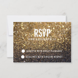 Invitation du parti RSVP Gold Lit Nite Fab