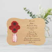Invitation du parti Rustic Red Mason Jar Bachelore (Debout devant)