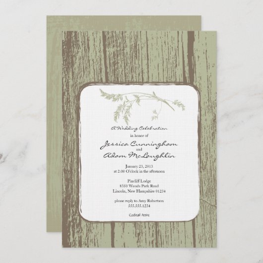 Invitation du parti rustique (Devant / Derrière)