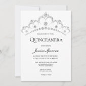 Invitation du parti Silver Diamond Tiara Quinceane (Devant)